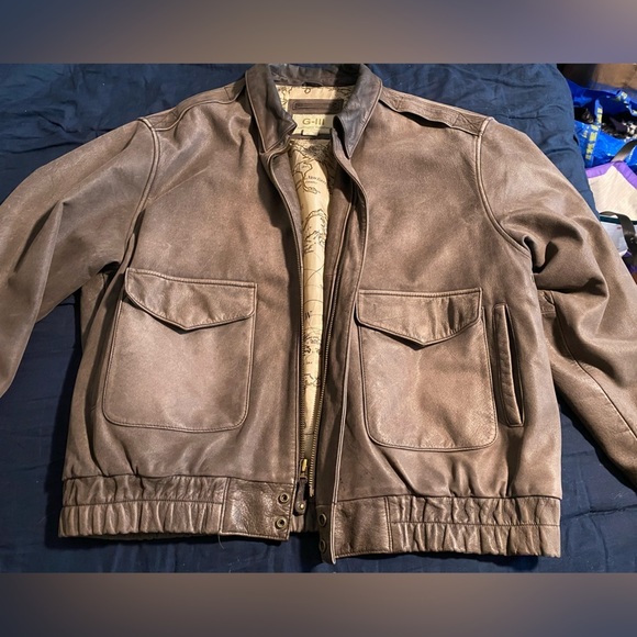 Global Identity GIII Leather Flight Bomber Jacket for Pilots with Atlas Lining - Picture 1 of 10